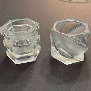 Vintage 1980s Kosta Boda art glass votive jars